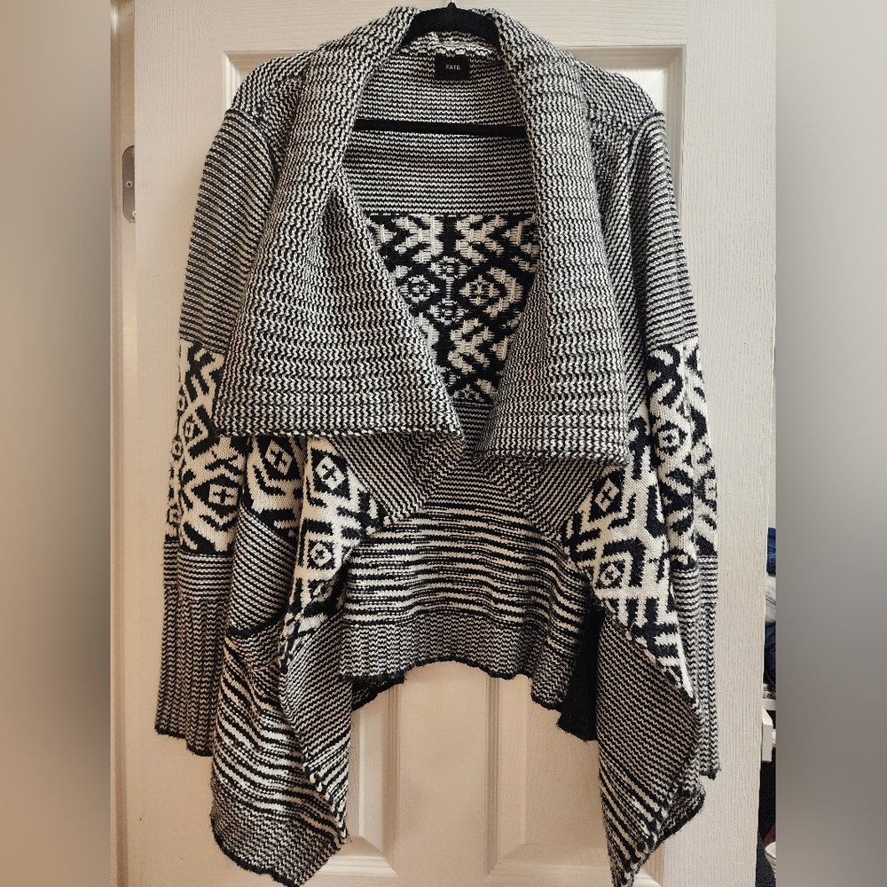 Oversized Black & White Chunky Sweater